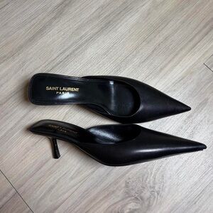 Saint Laurent Black Pointed Heels